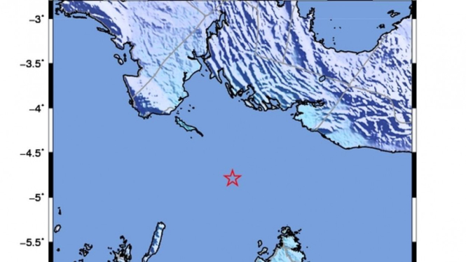 Gempa di sekitar Kepulauan Aru Maluku dan Papua