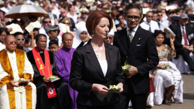 PM Australia Julia Gillard dan Menteri Luar Negeri RI Marty Natalegawa