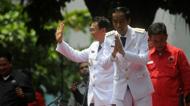 Jokowi Berikan Sambutan di Depan Pendukungnya