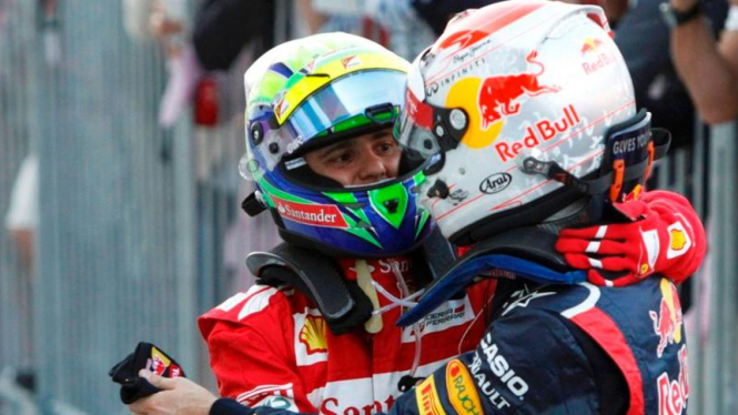 Felipe Massa dan Sebastian Vettel di GP Jepang