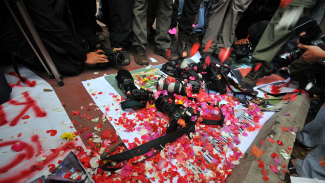 Aksi Protes Jurnalis Jakarta