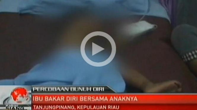 Korban ibu bakar diri di Tanjung Pinang Kepulauan Riau