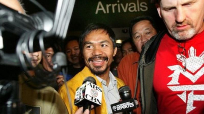 Manny Pacquiao tiba di Amerika Serikat