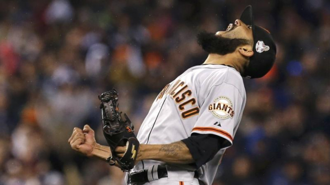 Pitcher San Francisco Giants, Sergio Romo, usai juara World Series 2012