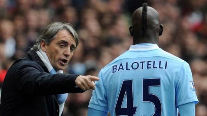 Roberto Mancini dan Mario Balotelli