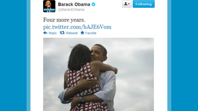 Twit pertama Barack Obama saat dipastikan menang