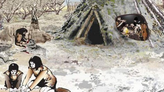 Ilustrasi temuan permukiman tertua di Skotlandia