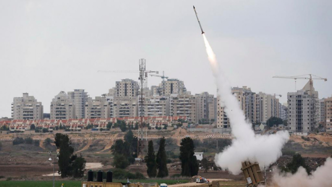 Sistem rudal penangkal roket milik Israel di Ashkelon