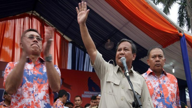 Prabowo Subianto di deklarasi cagub-cawagub Sumut, Gus Irawan dan Soekirman