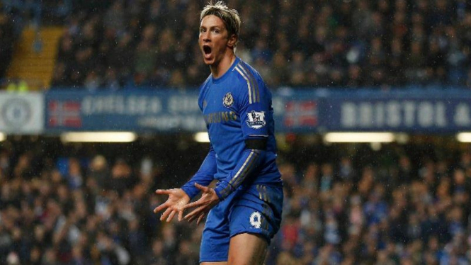 Fernando Torres saat Chelsea lawan Manchester City