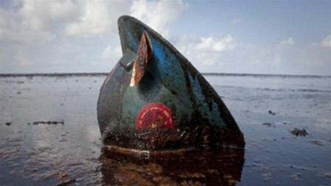 Ilustrasi pencemaran lingkungan di Teluk Meksiko 2010