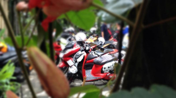 Touring menggunakan motor Honda di Bali