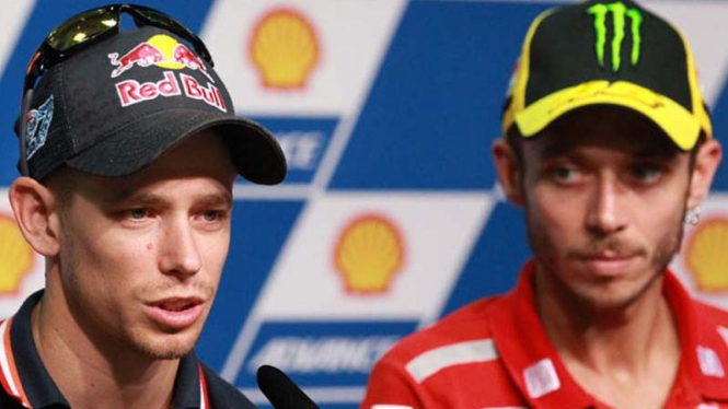 Casey Stoner dan Valentino Rossi