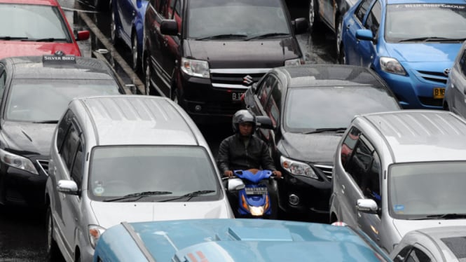 Kemacetan di Jakarta.
