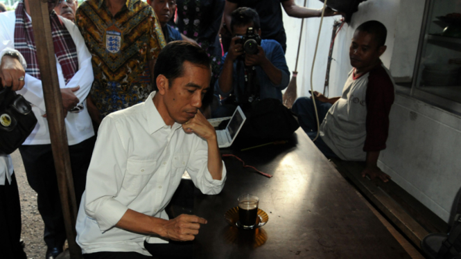 Jokowi ngopi Bareng Pewarta Foto Jakarta