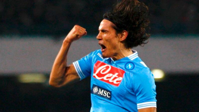 Penyerang Napoli, Edinson Cavani