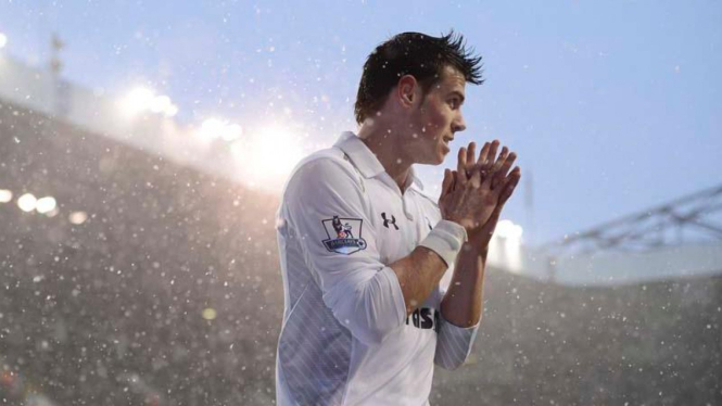 Pemain sayap Tottenham Hotspur, Gareth Bale.