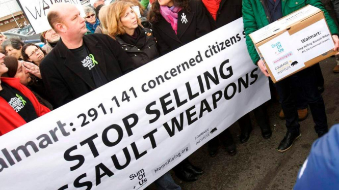 Unjuk rasa mendukung pengawasan senjata api di AS