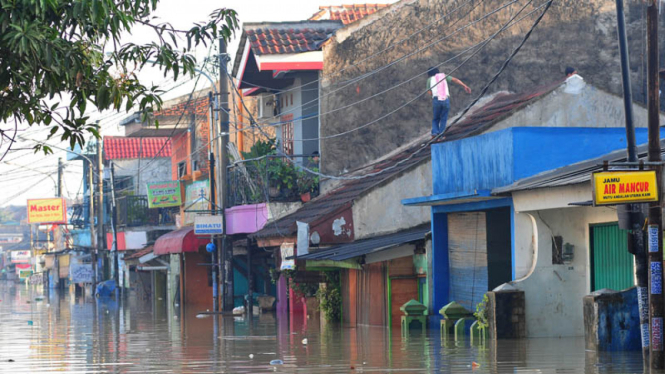 Banjir di kawasan Pondok Gede Permai