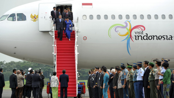 Presiden SBY Kembali Ke Indonesia