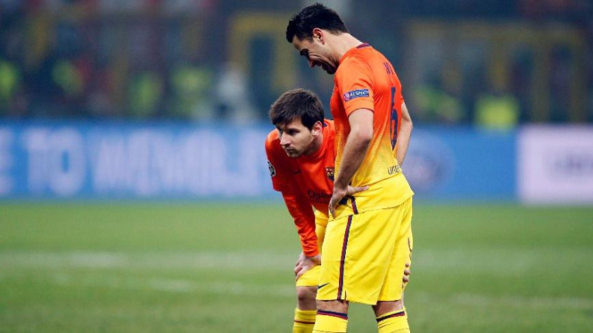 Lionel Messi dan Xavi Hernandez