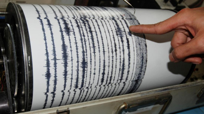     Seismograph, Erdbebenerkennungsgerät. (Fotoillustration).