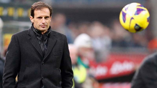 Massimiliano Allegri saat AC Milan versus Inter Milan