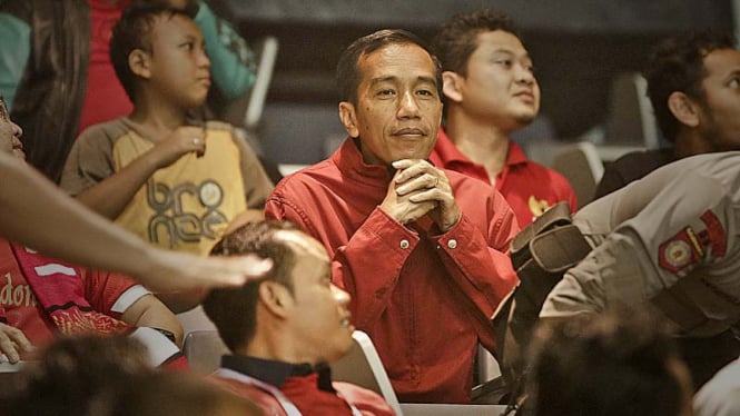 Jokowi Saksikan Timnas Bertanding Di SUGBK
