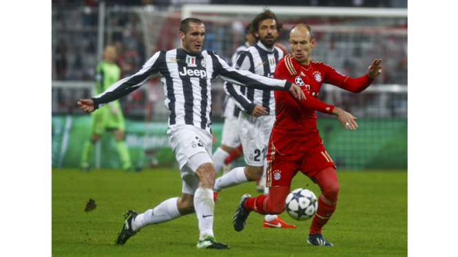 Juventus vs Bayern Munich di  Liga Champions 2012-13
