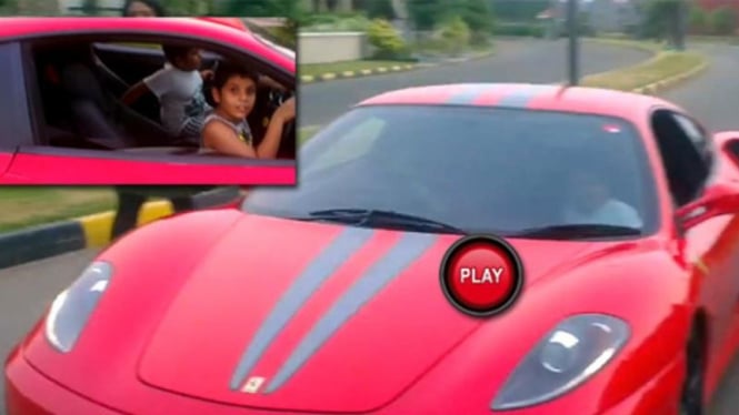 Bocah Nekad Kendarai Supercar Ferrari F430