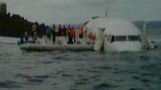 Pesawat Lion Air Jatuh di Laut Bandara Ngurah Rai, Bali, beberapa waktu silam.