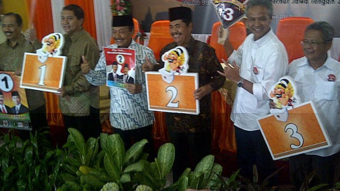 Penetapan nomor urut pasangan calon gubernur dan wakil gubernur Jawa Tengah
