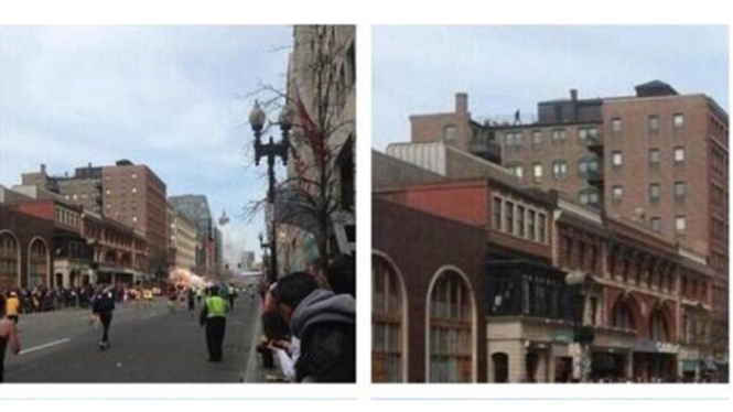 Pria misterius di atas gedung di area ledakan Boston.