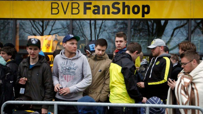 Fans Borussia Dortmund antre tiket semifinal Liga Champions
