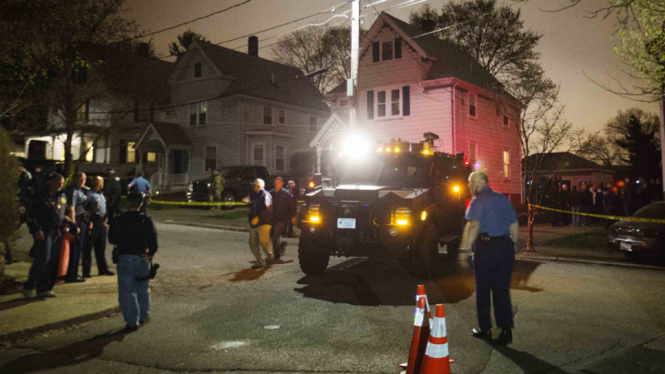 Lokasi penangkapan pelaku bom boston