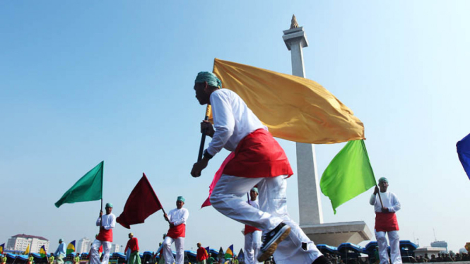 HUT Satpol PP di Monas