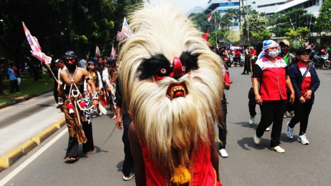 Reog Ponorogo Ikut Meriahkan Hari Buruh