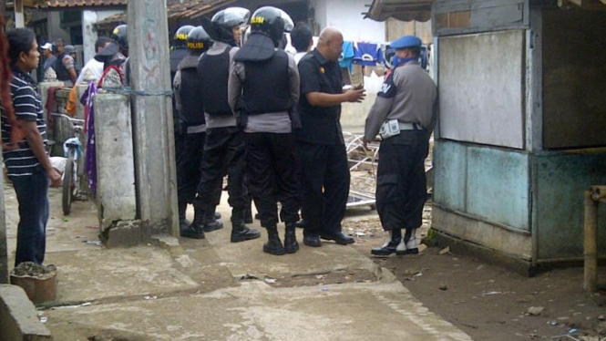 Lokasi penangkapan terduga teroris di Kampung Batu, Bandung.