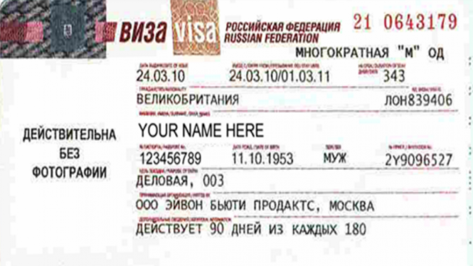 visa kedutaan Rusia