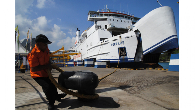 Ilustrasi/Kapal Ro-Ro Baru Milik ASDP di Pelabuhan Merak Banten