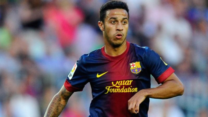 Thiago Alcantara saat masih berseragam Barcelona.