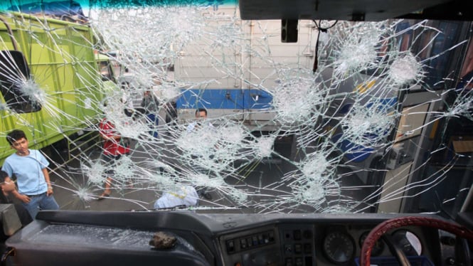 Bus pemain Persib diserang sejumlah orang