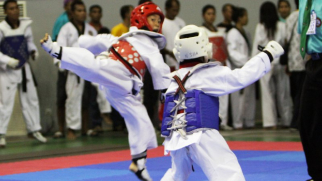 Pertandingan taekwondo di turnamen Best Of The Best 2013