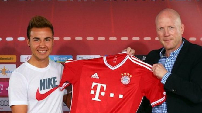 Mario Goetze (kiri) saat bergabung ke Bayern, 2013 silam.