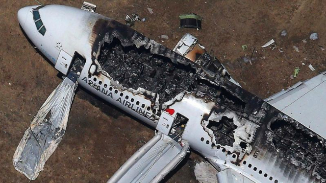 Asiana Airlines asal Korsel kecelakaan di San Francisco.