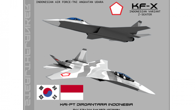 KF-X, rancangan pesawat tempur Indonesia dan Korsel.