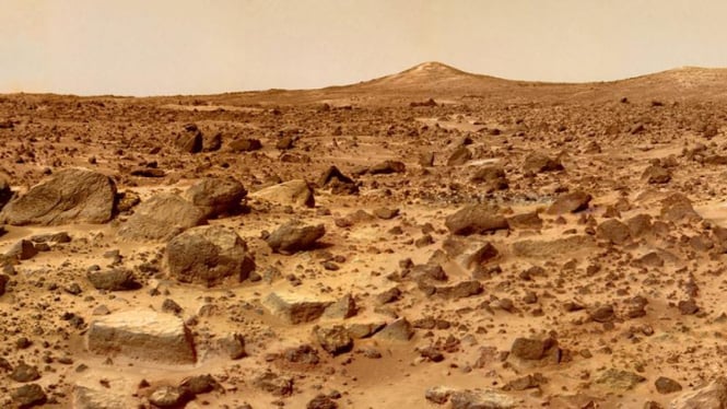 Ilustrasi permukaan Planet Mars