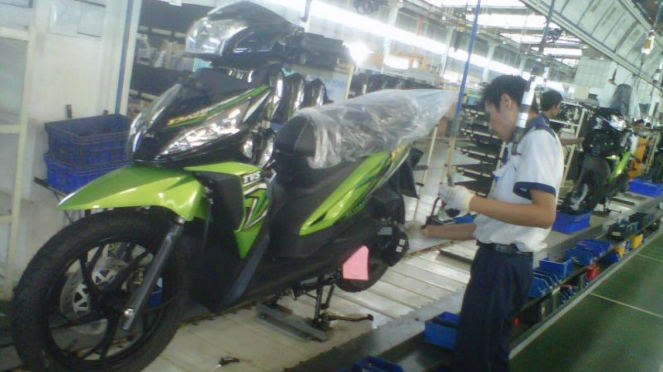 Pabrik TVS Motor Company Indonesia di Karawang, Jabar