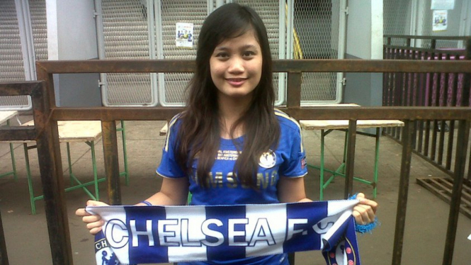 Dwi, salah satu fans Chelsea asal Medan