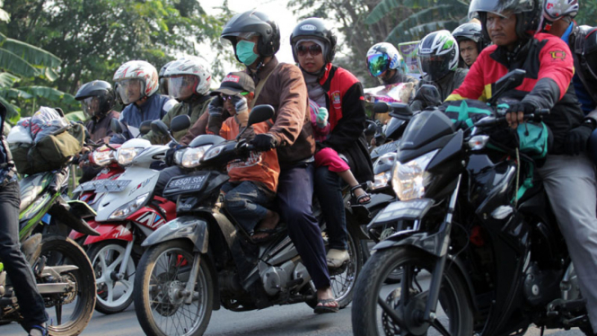 Pemudik Kendaraan Bermotor Roda Dua